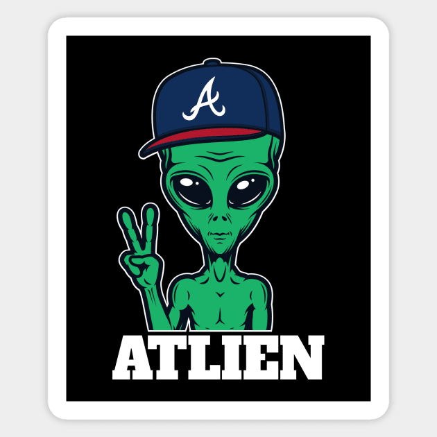 Atlanta Green Atlien Sticker by sqwear